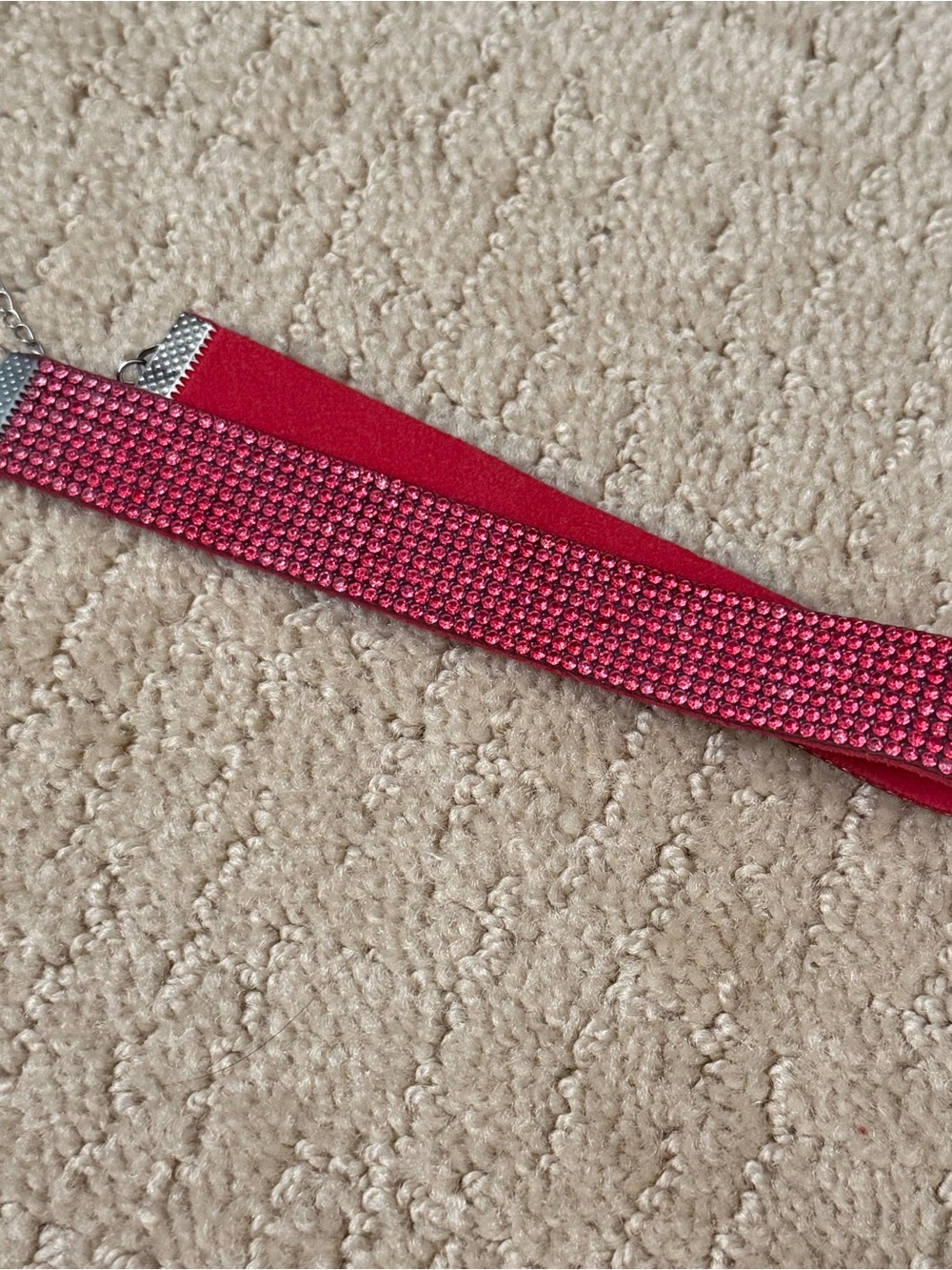Red Rhinestone Choker - Picture 3 of 6
